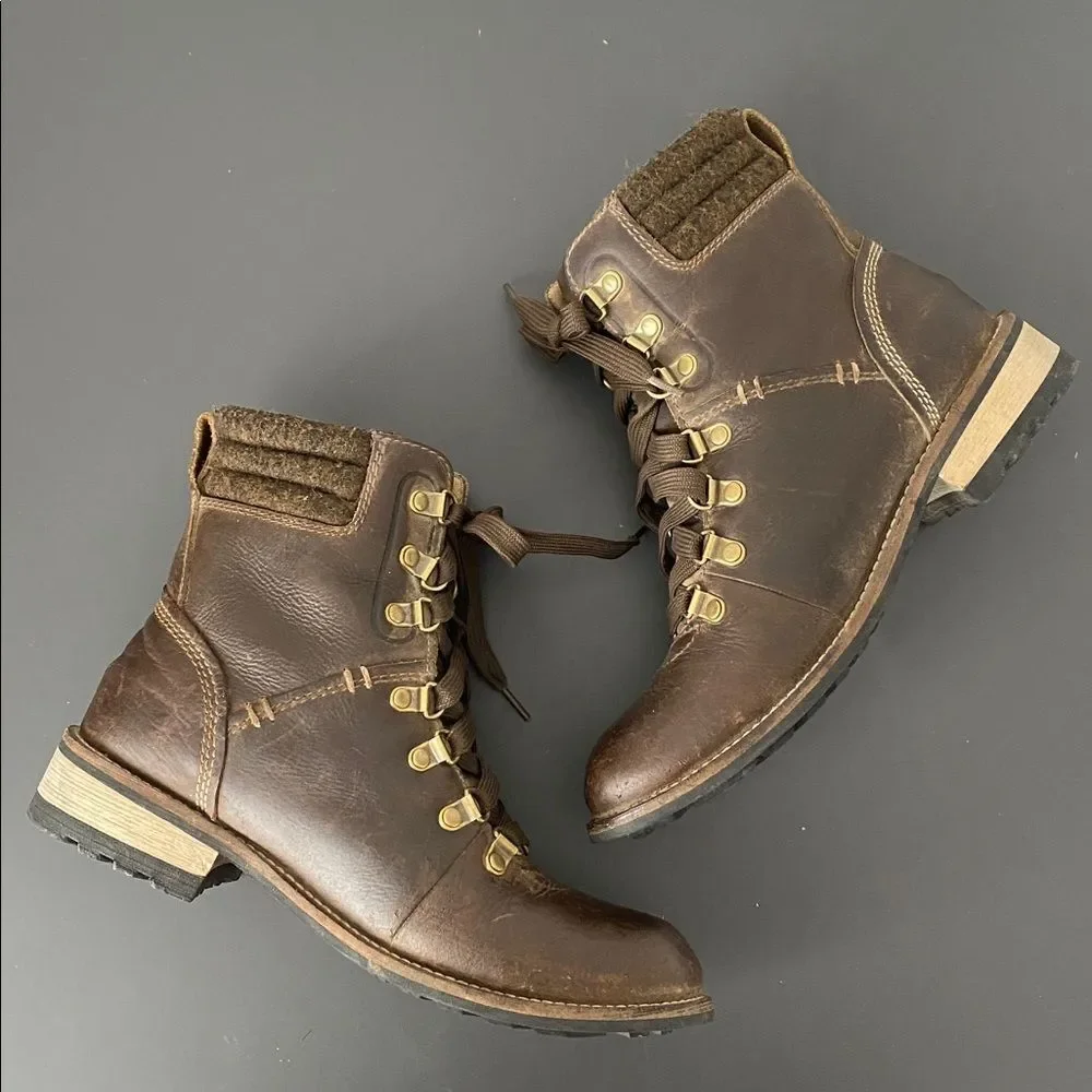 Kodiak Surrey II Waterproof Leather Boot Men US Sz 7/ Women 8.5 Combat Lace-up